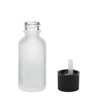 30ml Frosted White Glass Dropper Bottle with Child Resistant Dropper Cap