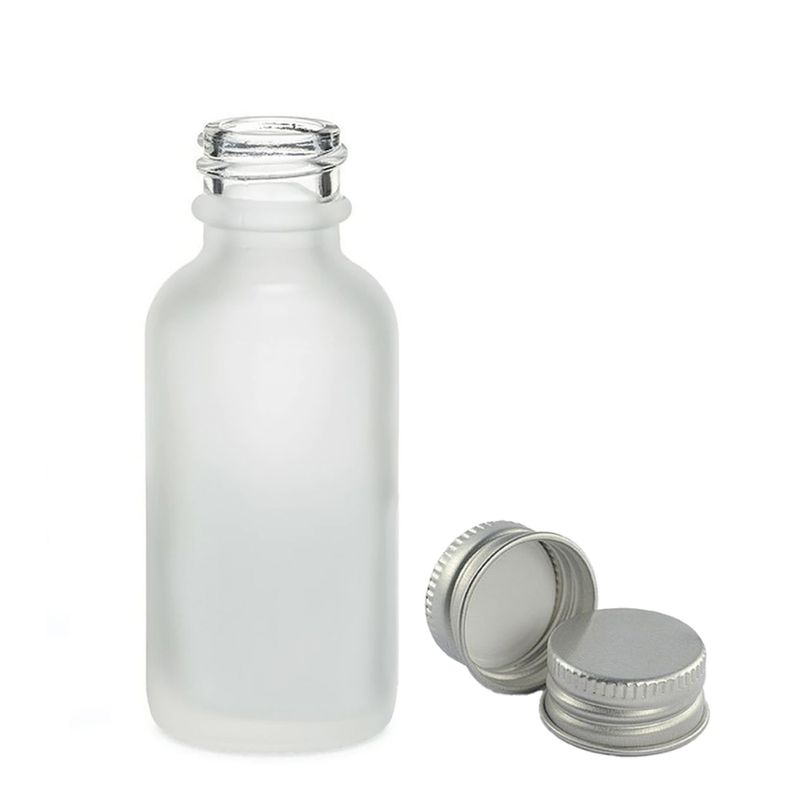 50ml Frosted White Glass Dropper Bottle with with Aluminium Cap