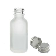 50ml Frosted White Glass Dropper Bottle with with Aluminium Cap