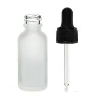50ml Frosted White Glass Dropper Bottle with Black Pipette