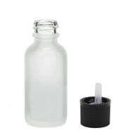 50ml Frosted White Glass Dropper Bottle with Child Resistant Dropper Cap