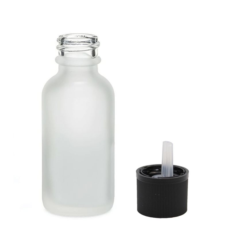 50ml Frosted White Glass Dropper Bottle with Child Resistant Dropper Cap