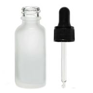 100ml Frosted White Glass Dropper Bottle with Black Pipette