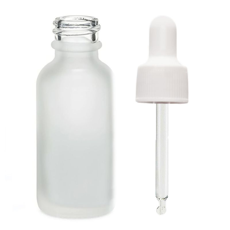 100ml Frosted White Glass Dropper Bottle with White Pipette