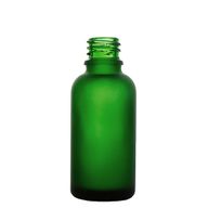 30ml Frosted Green Glass Dropper Bottle - No Cap