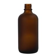 100ml Frosted Amber Glass Dropper Bottle - No Cap