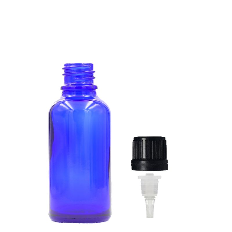 10ml Blue Glass Dropper Bottle with Dropper Cap