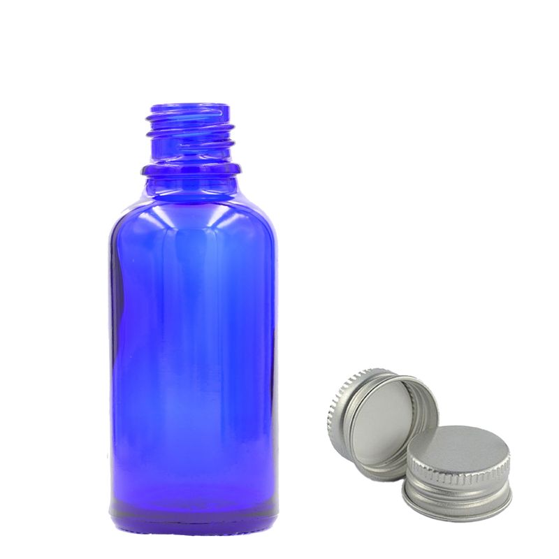 30ml Blue Glass Dropper Bottle with with Aluminium Cap