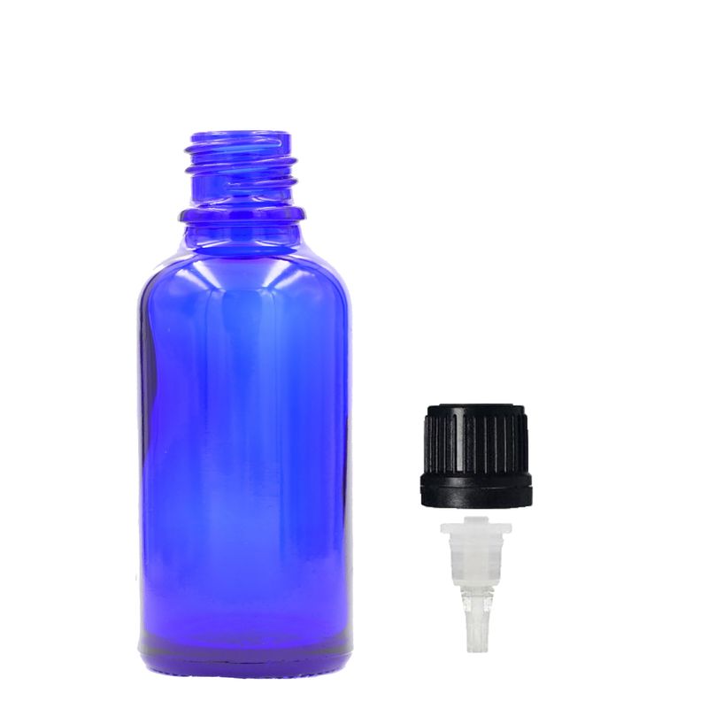 30ml Blue Glass Dropper Bottle with Dropper Cap