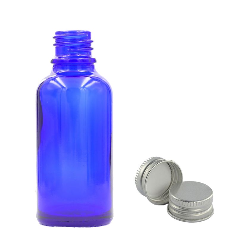 50ml Blue Glass Dropper Bottle  with Aluminium Cap