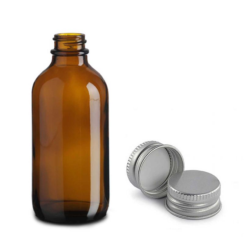 230ml Amber Glass Boston Bottle with Aluminium Cap