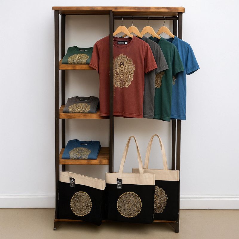 Nomad T-shirts & Tote Bags Starter Set with Free Clothes Rack