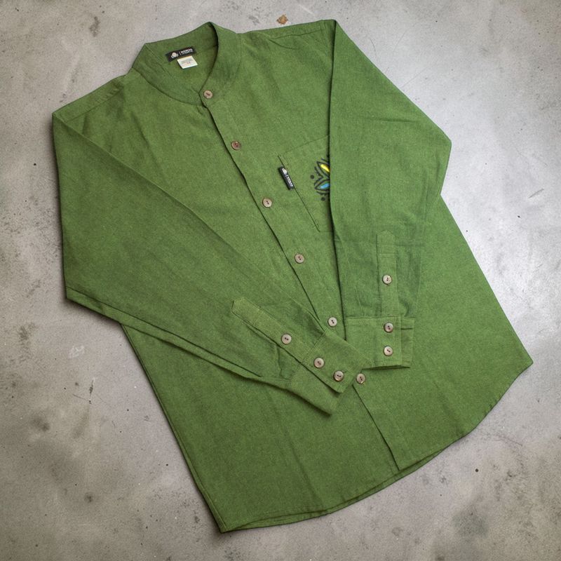 Nomad Sari Kathmandu Shirt - Forest Green - Medium