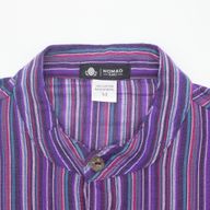 Nomad Sari Grandad Shirt - Black Purple - Medium