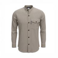Nomad Sari Grandad Shirt - Grey Stone - Medium
