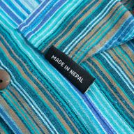 Nomad Sari Grandad Shirt - Turquoise - Medium