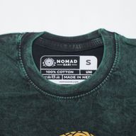 Nomad Sari Stonewashed Cotton T-Shirt - Tree of Life - Green - Small