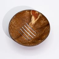 Natural Coconut Soap Dish - Round - 11cm