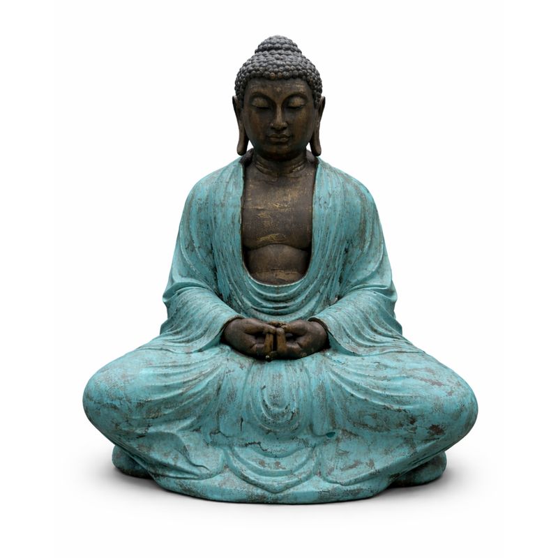 Large Turquoise & Stone Thai Buddha - 0.96m
