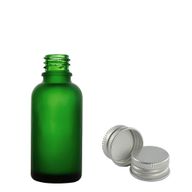 10ml Frosted Green Glass Dropper Bottle with Aluminium Cap
