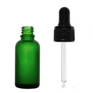 10ml Frosted Green Glass Dropper Bottle with Black Pipette