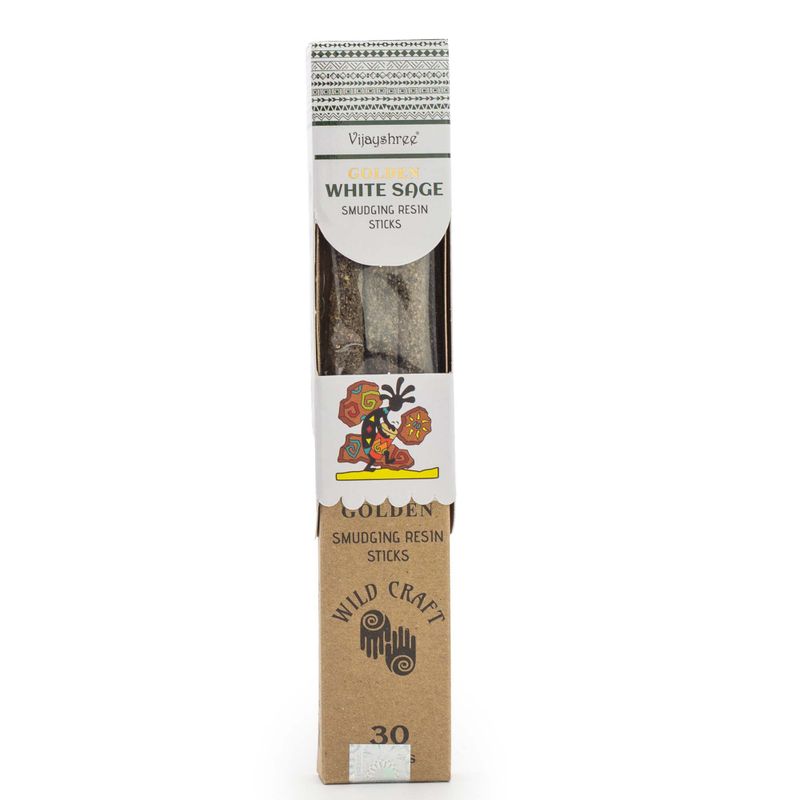 30g Golden White Sage Smudging Resin Sticks