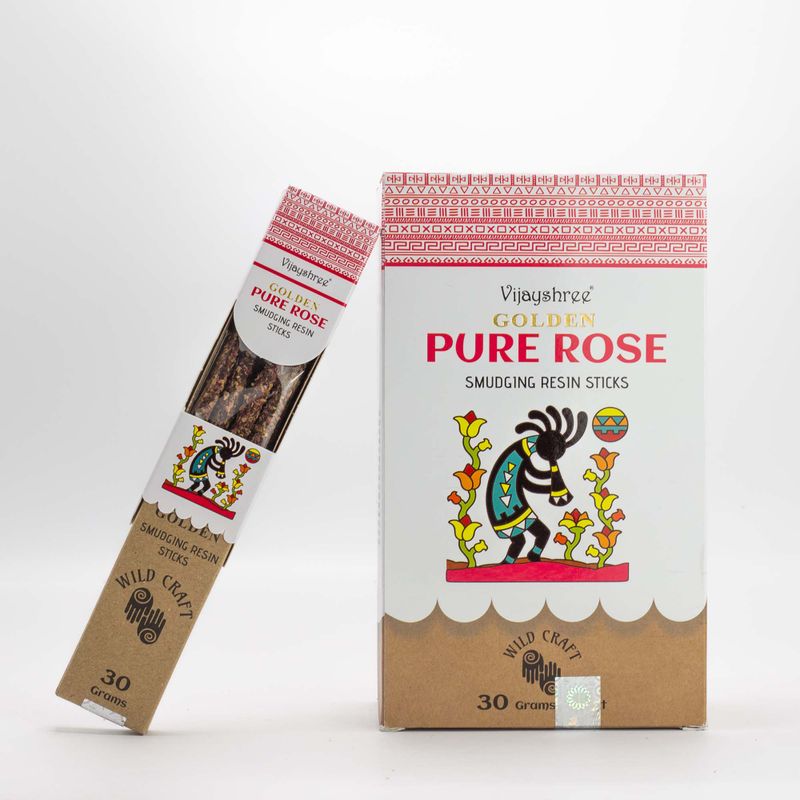 30g Golden Pure Rose Smudging Resin Sticks