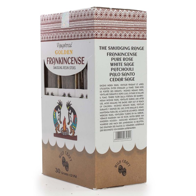 30g Golden Frankincense Smudging Resin Sticks