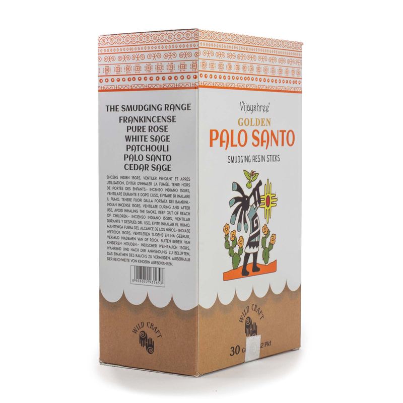 30g Golden Palo Santo Smudging Resin Sticks
