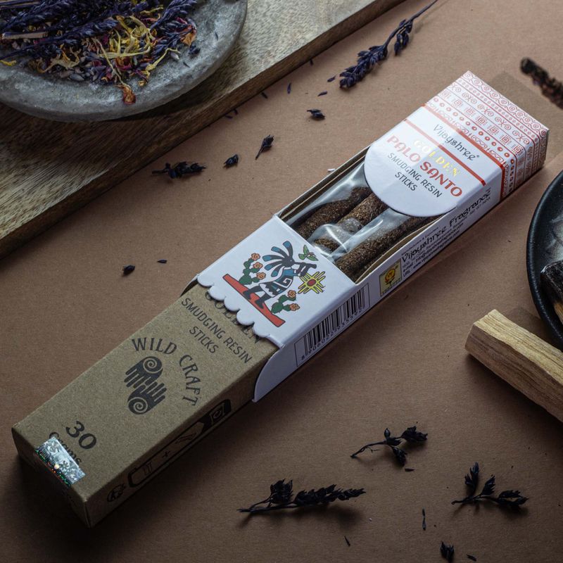 30g Golden Palo Santo Smudging Resin Sticks