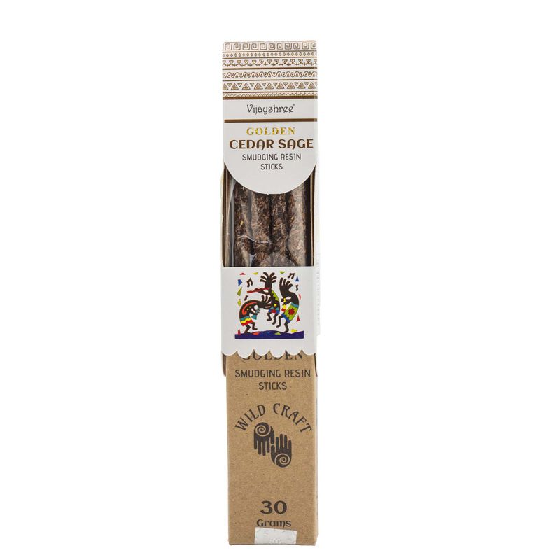30g Golden Cedar Sage Smudging Resin Sticks