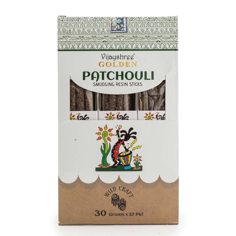 30g Golden Patchouli Smudging Resin Sticks