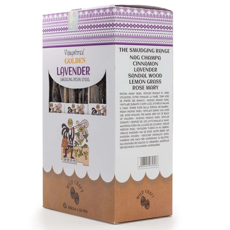 30g Golden Lavender Smudging Resin Sticks
