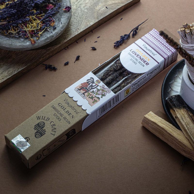 30g Golden Lavender Smudging Resin Sticks