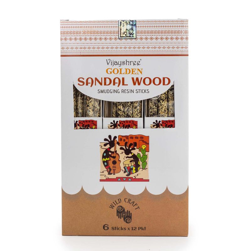 30g Golden Sandal Wood Smudging Resin Sticks