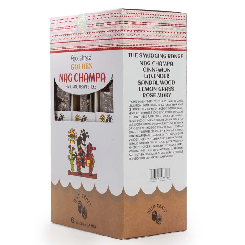 30g Golden Nag Champa Smudging Resin Sticks