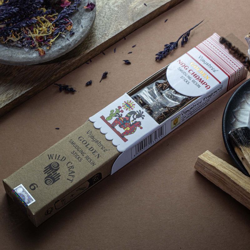 30g Golden Nag Champa Smudging Resin Sticks