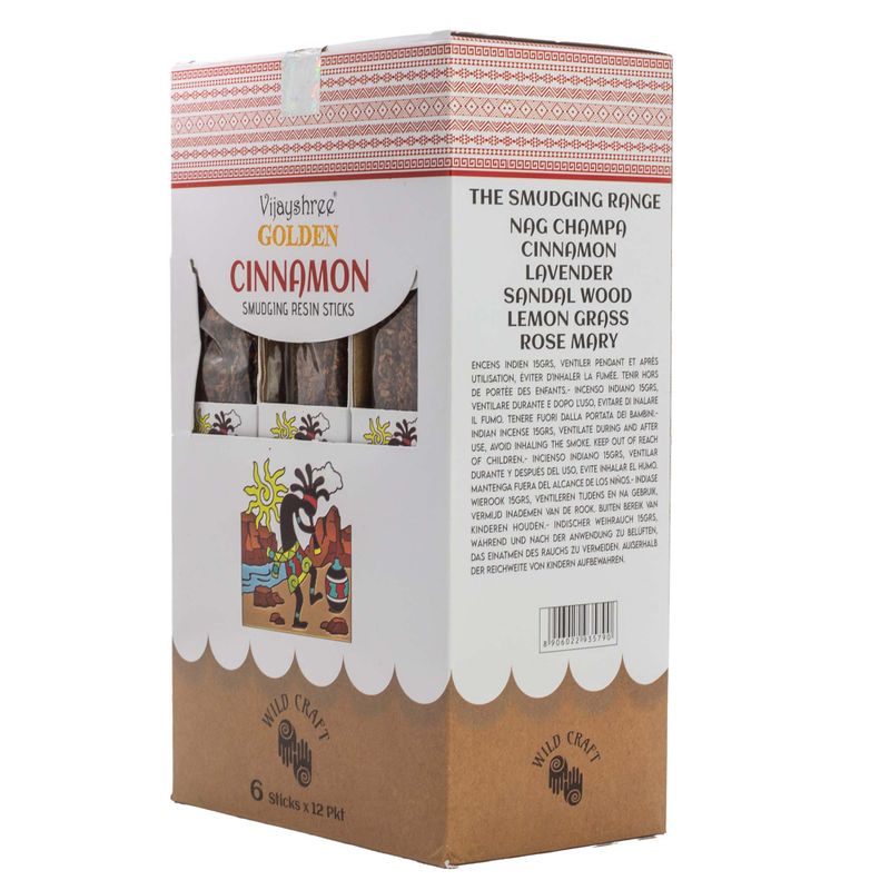 30g Golden Cinnamon Smudging Resin Sticks