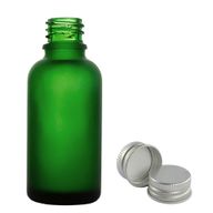 100ml Frosted Green Glass Dropper Bottle with Aluminium Cap