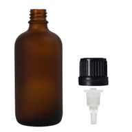 100ml Frosted Amber Glass Dropper Bottle with Dropper Cap