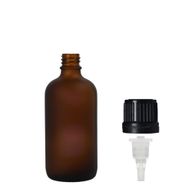 10ml Frosted Amber Glass Dropper Bottle with Dropper Cap