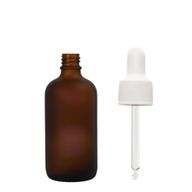 10ml Frosted Amber Glass Dropper Bottle with White Pipette