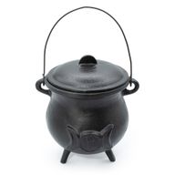 Extra Huge Cast Iron Cauldron with Triple Moon 23x18cm (at least 4kg)