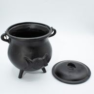 Extra Huge Cast Iron Cauldron with Triple Moon 23x18cm (at least 4kg)