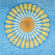 Teal Orange Mandala Sarongs