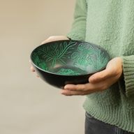 Aluminum Singing Bowl - Magic Mushroom - Green (20cm)