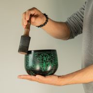 Cauldren Singing Bowl - Magic Mushroom - Green (15cm)