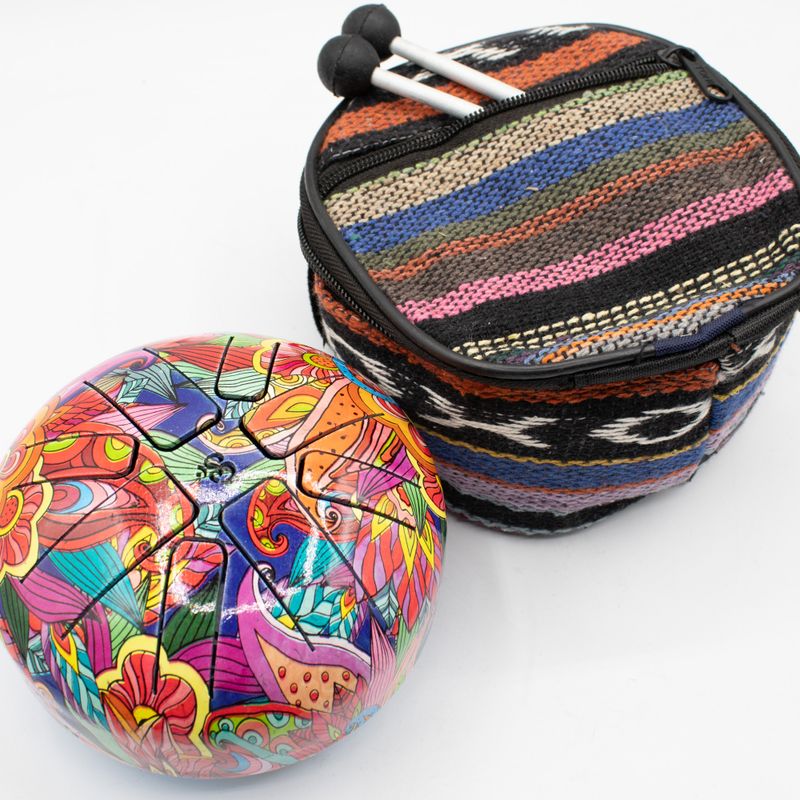 Small Happy Drum Psychedelic - 13x9cm