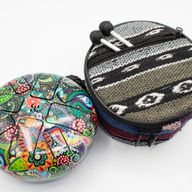 Low Med Happy Drum Mandala Leaf - 14x7cm