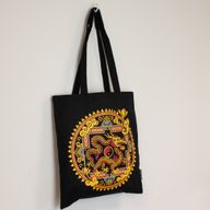 Iconic Classic Tote Bag - Dragon Yin & Yang- Black 6oz (40x36cm)